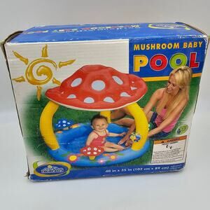 Vintage The Wet Set Intex Shaded Baby Mushroom Pool NEW in Box NIB 40x35